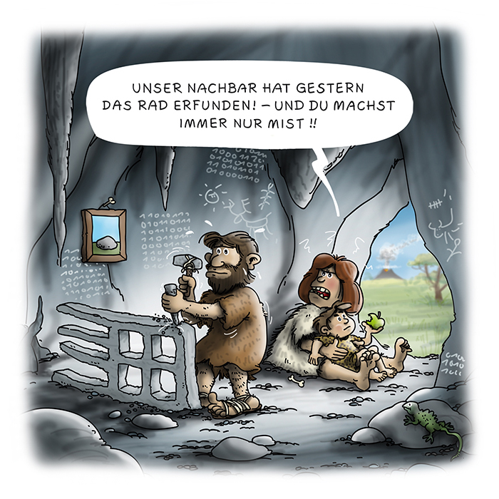 Cartoon Steinzeit