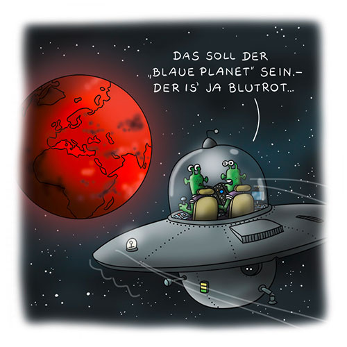 Cartoon Der Rote Planet