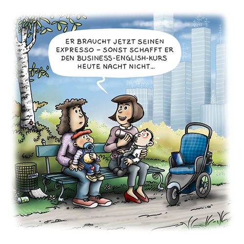 Cartoon Leistungsdruck