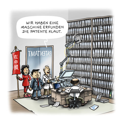 Cartoon Geldgier