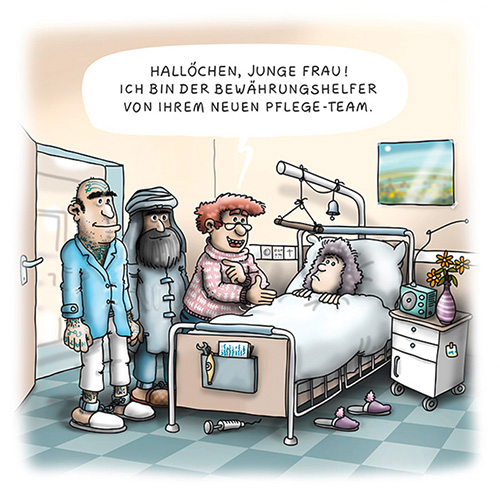 Cartoon Pflegenotstand