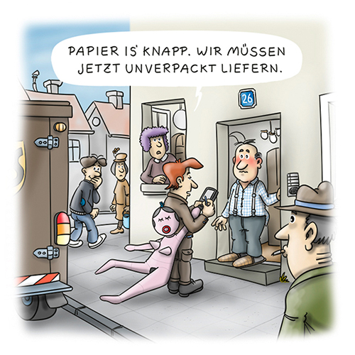 Cartoon Rohstoffmangel