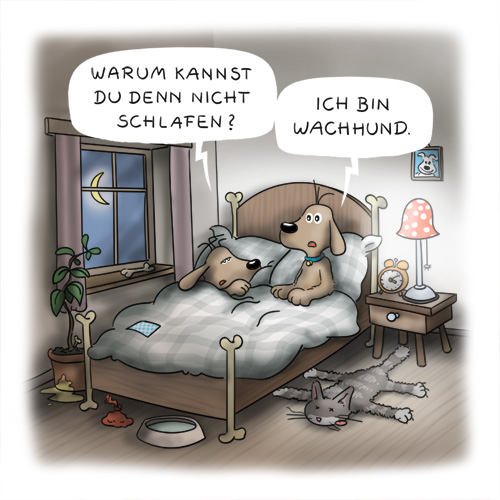 Cartoon Wachhund