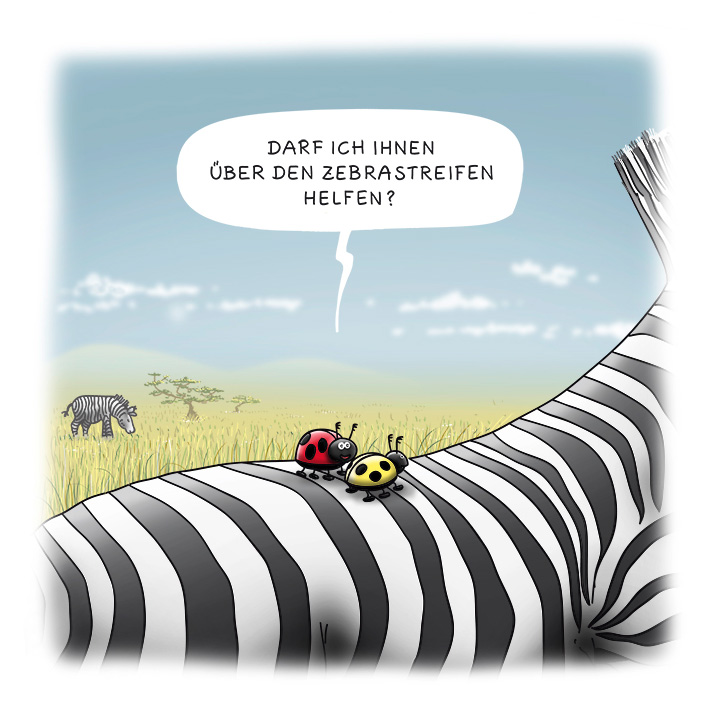 Cartoon Zebrastreifen